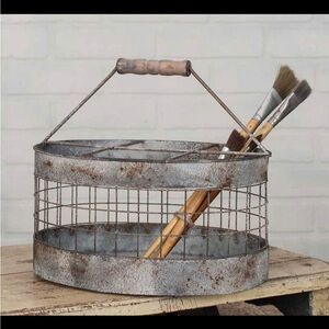 Galvanized metal caddy